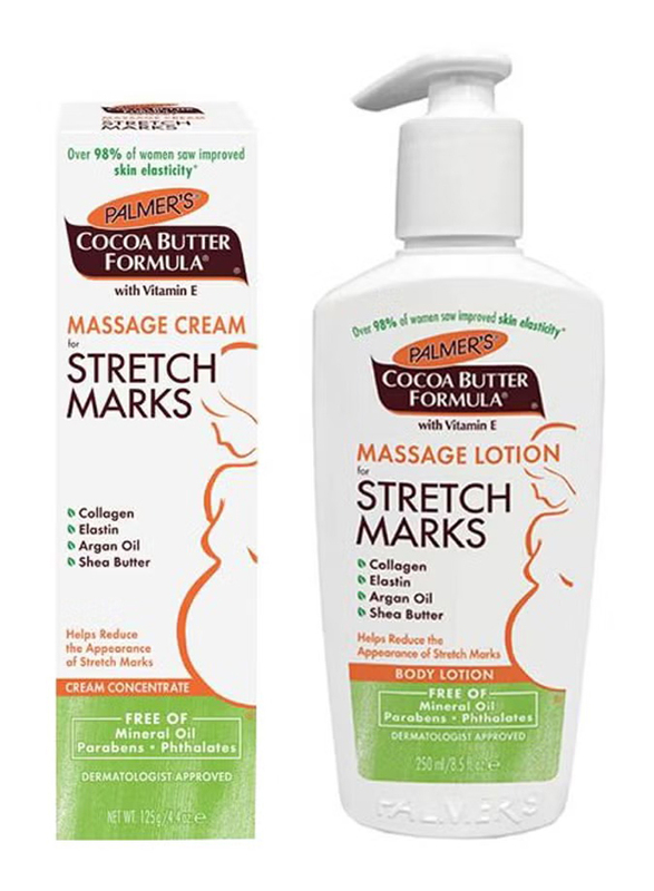 Palmer's Cocoa Butter Formula Massage Set For Stretch Marks, 2 x 250ml