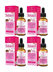 Aichun Beauty Snail Collagen Plus Vitamin E Face Serum, 4 x 30ml