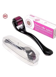 Derma Roller Micro Needle to Remove Dark Spots & Tighten Skin for Hair & Skin Care 0.5mm, Black/Pink