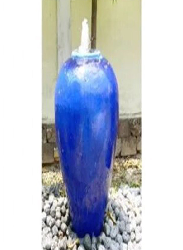 

Generic Carrot Jar and Pipe Fountain, Blue