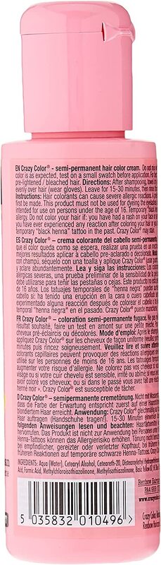 Renbow Crazy Color Semi Permanent Hair Dye Colour Cream, Canary Yellow No.49, 100ml