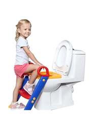 Portable Folding Trainer Toilet Potty Training Ladder Children Chair, Multicolour