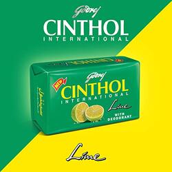 Godrej Cinthol Lime Bar Soap with 99.9% Germ Protection & Deodorant, 175g