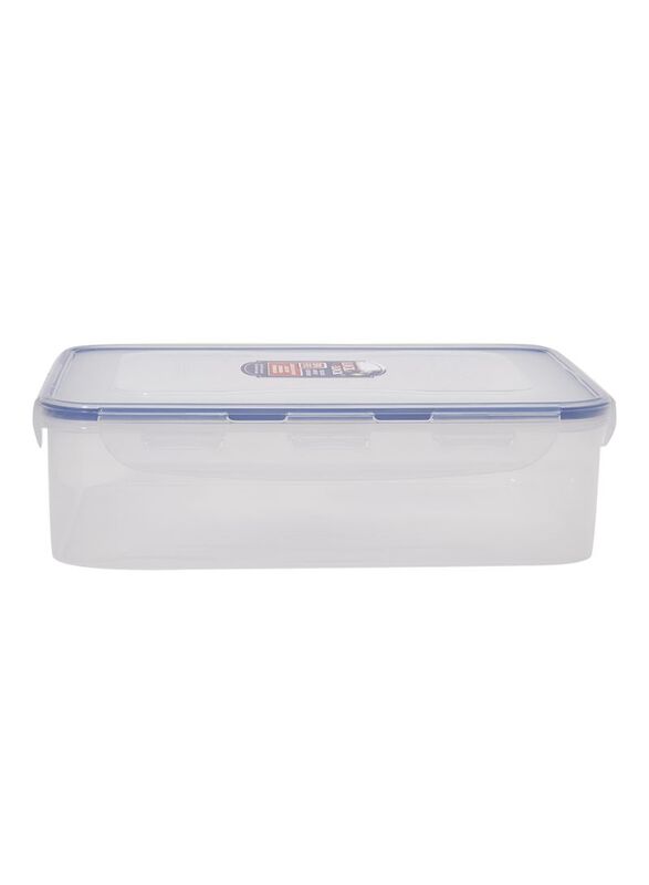 Lock & Lock Rectangular Food Container, 3.9L, Clear/Blue