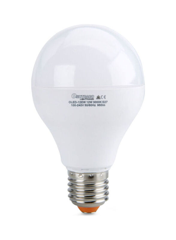 Oshtraco E27 12W LED Bulb, 5mm, White