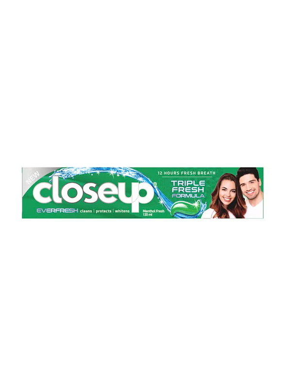 Closeup Menthol Fresh Triple Fresh Formula Gel Toothpaste, 120ml