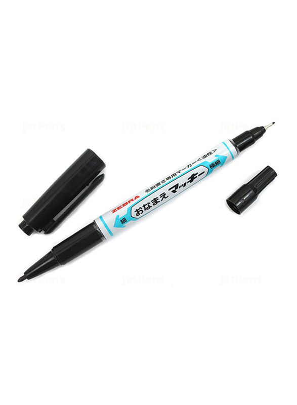 

Zebra Twin Tip Permanent Marker, Black