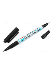 Zebra Twin Tip Permanent Marker, Black