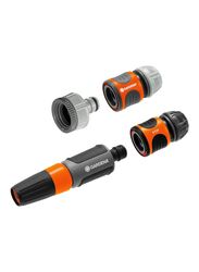 Gardena 4-Piece Hose And Tap Connector Set, Grey/Black/Orange