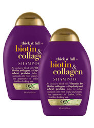 Ogx Biotin And Collagen Shampoo Set for All Hair Types, 2 x 385ml