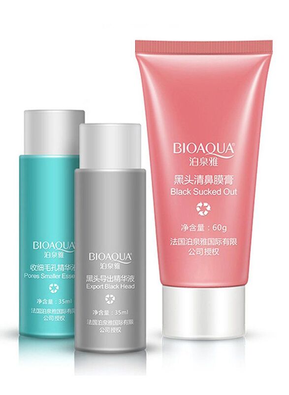 Bioaqua 3-Step Blackhead & Acne Remover Facial Cleaning Set, 3 Pieces