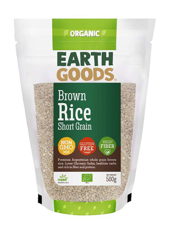 Earth Goods Organic Short Grain Brown Rice, 500g
