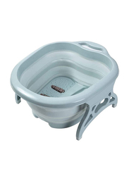 21cm Foot Soaking Bath Basin with Massage Roller, Light Green