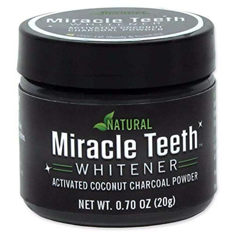 Miracle Teeth Whitener with Activated Coconut Charcoal Powder, 20g