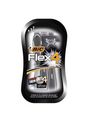 BIC Flex 4 Comfort Blister Razors, 3 Pieces