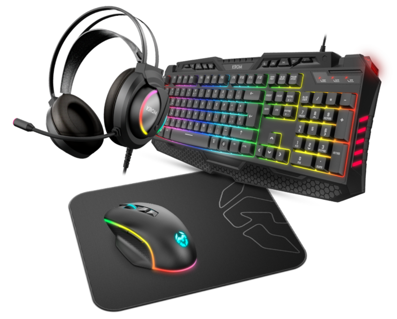 KROM KRITIC RGB Rainbow Gaming Kit