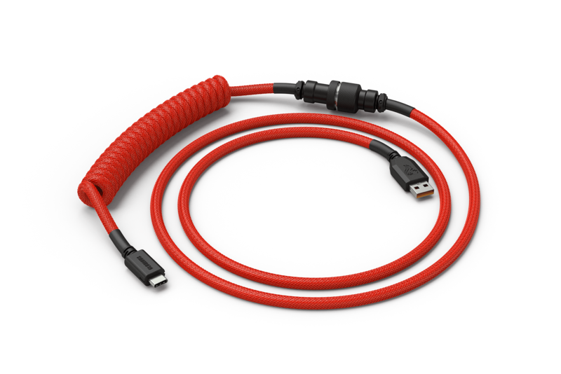 Glorious Coil Cable - Crimson Red (USB-C with Aviator Connectors)