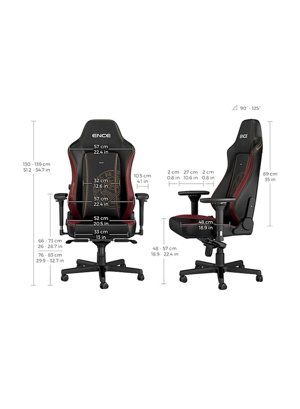 Noblechairs Hero Ence Edition Gaming Chair, Black/Red