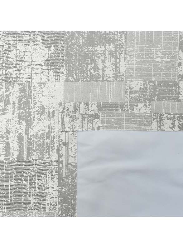 Black Kee 100% Blackout Jacquard Curtains, W55 x L102-inch, 2 Pieces, Dark Silver
