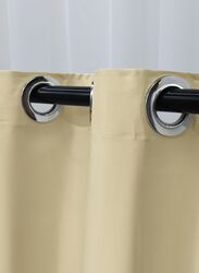 Black Kee 100% Blackout Satin Curtains with Grommets, W52 x L95-inch, 2 Pieces, Pine