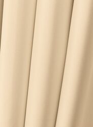 Black Kee 100% Blackout Satin Curtains with Grommets, W70 x L106-inch, 2 Pieces, Old Lace