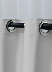 Black Kee 100% Blackout Satin Curtains with Grommets, W118 x L106-inch, 2 Pieces, Abalone