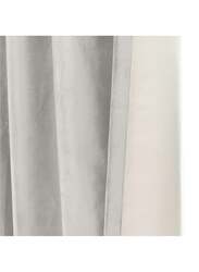 Black Kee 100% Blackout Velvet Curtains, W52 x L108-inch, 2 Pieces, Light Cream