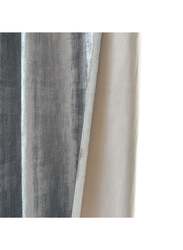 Black Kee 100% Blackout Luxury Velvet Grommet Curtains, W98 x L106-inch, 2 Pieces, Dark Grey