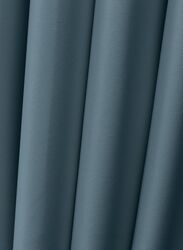 Black Kee 100% Blackout Satin Curtains with Grommets, W55 x L102-inch, 2 Pieces, Teal