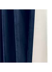 Black Kee 100% Blackout Velvet Curtains, W78 x L106-inch, 2 Pieces, Dark Blue
