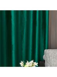 Black Kee 100% Blackout Velvet Curtains, W98 x L106-inch, 2 Pieces, Dark Green