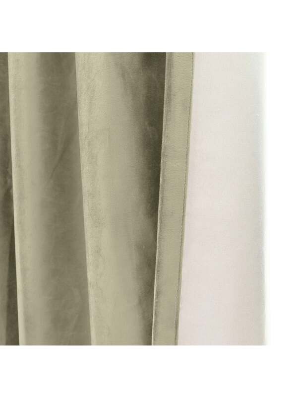 Black Kee 100% Blackout Velvet Curtains, W59 x L106-inch, 2 Pieces, Bleached Sand