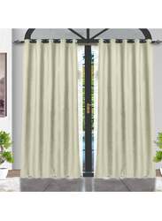 Black Kee 100% Blackout Velvet Curtains, W70 x L106-inch, 2 Pieces, Egret