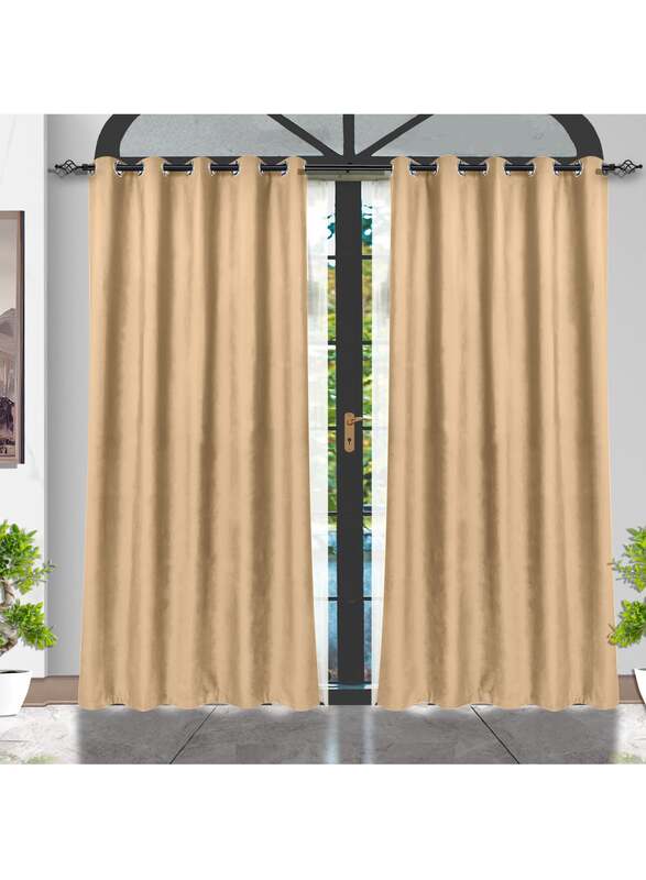 Black Kee 100% Blackout Velvet Curtains, W78 x L106-inch, 2 Pieces, Copper Brown