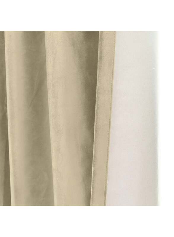 Black Kee 100% Blackout Velvet Curtains, W78 x L106-inch, 2 Pieces, Light Grey