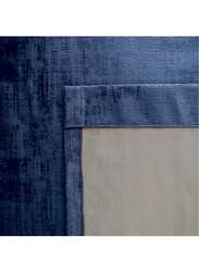 Black Kee 100% Blackout Luxury Velvet Grommet Curtains, W52 x L95-inch, 2 Pieces, Dark Blue