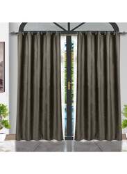 Black Kee 100% Blackout Velvet Curtains, W70 x L106-inch, 2 Pieces, Dark Grey