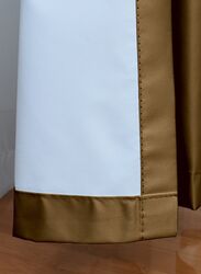 Black Kee 100% Blackout Satin Curtains with Grommets, W52 x L108-inch, 2 Pieces, Brown