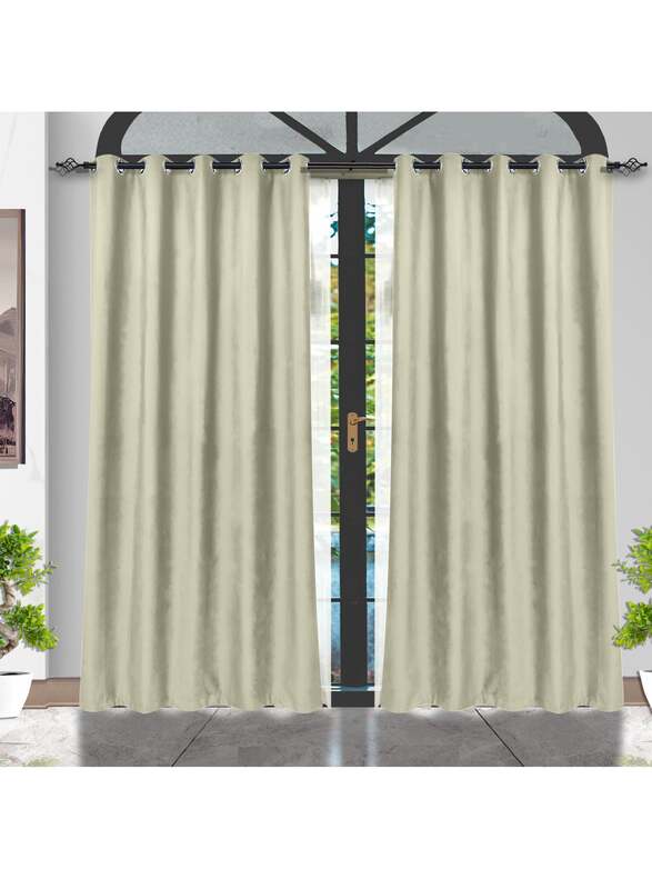 Black Kee 100% Blackout Velvet Curtains, W98 x L106-inch, 2 Pieces, Light Silver