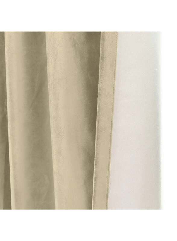 Black Kee 100% Blackout Velvet Curtains, W55 x L102-inch, 2 Pieces, Light Grey