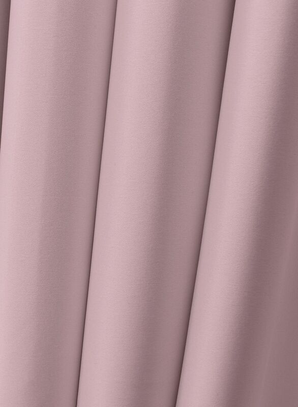 Black Kee 100% Blackout Satin Curtains with Grommets, W52 x L108-inch, 2 Pieces, Pink