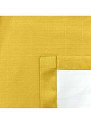 Black Kee 100% Blackout Elegant Textured Jacquard Curtains, W55 x L95-inch, 2 Pieces, Yellow