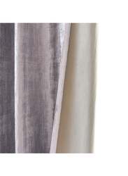 Black Kee 100% Blackout Luxury Velvet Grommet Curtains, W55 x L102-inch, 2 Pieces, Light Zephyr