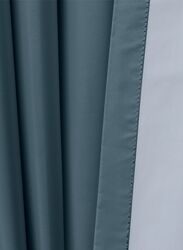 Black Kee 100% Blackout Satin Curtains with Grommets, W55 x L102-inch, 2 Pieces, Teal