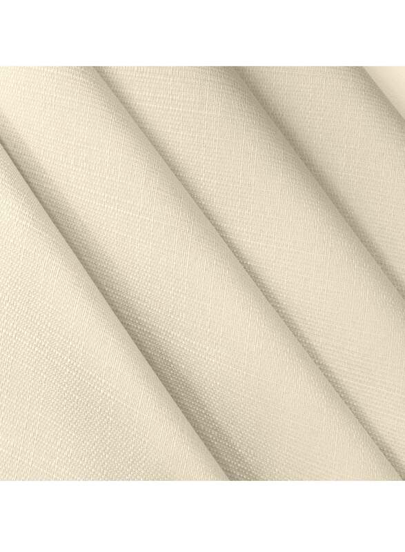 Black Kee 100% Blackout Elegant Textured Jacquard Curtains, W55 x L95-inch, 2 Pieces, Light Cream