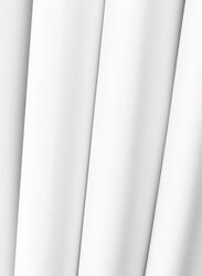 Black Kee 100% Blackout Satin Curtains with Grommets, W52 x L95-inch, 2 Pieces, White