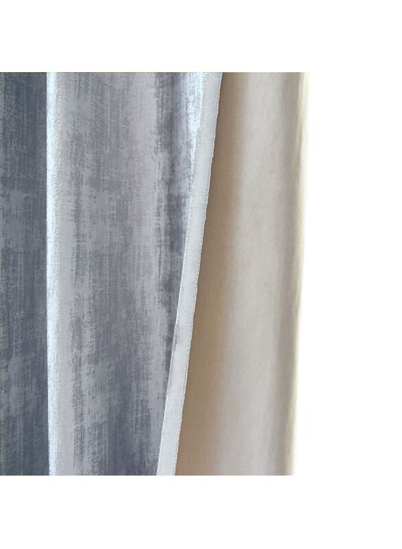 Black Kee 100% Blackout Luxury Velvet Grommet Curtains, W106 x L118-inch, 2 Pieces, Aqua Grey