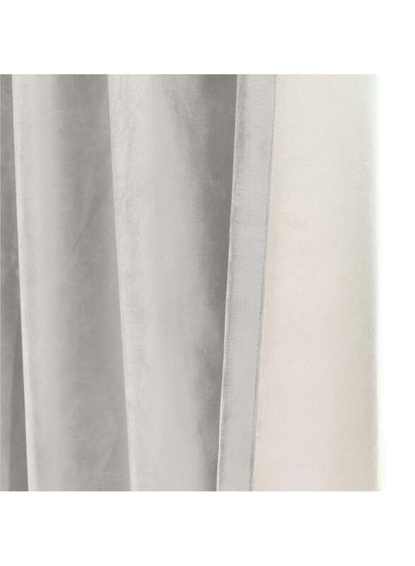 Black Kee 100% Blackout Velvet Curtains, W55 x L95-inch, 2 Pieces, Light Cream