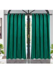 Black Kee 100% Blackout Velvet Curtains, W55 x L95-inch, 2 Pieces, Dark Green