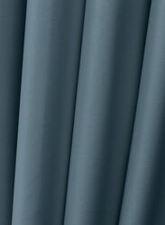 Black Kee 100% Blackout Satin Curtains with Grommets, W98 x L106-inch, 2 Pieces, Teal